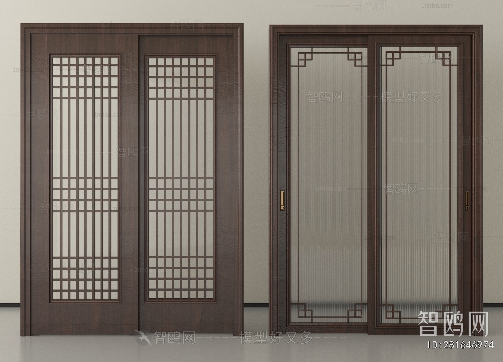 New Chinese Style Sliding Door