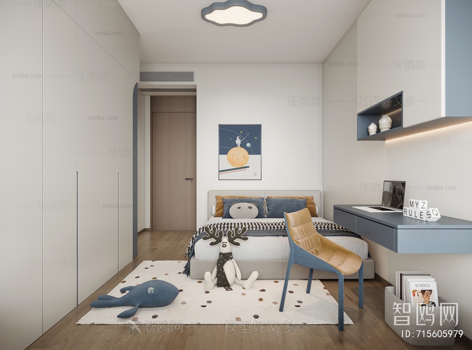 Modern Boy's Room And Son's Room
