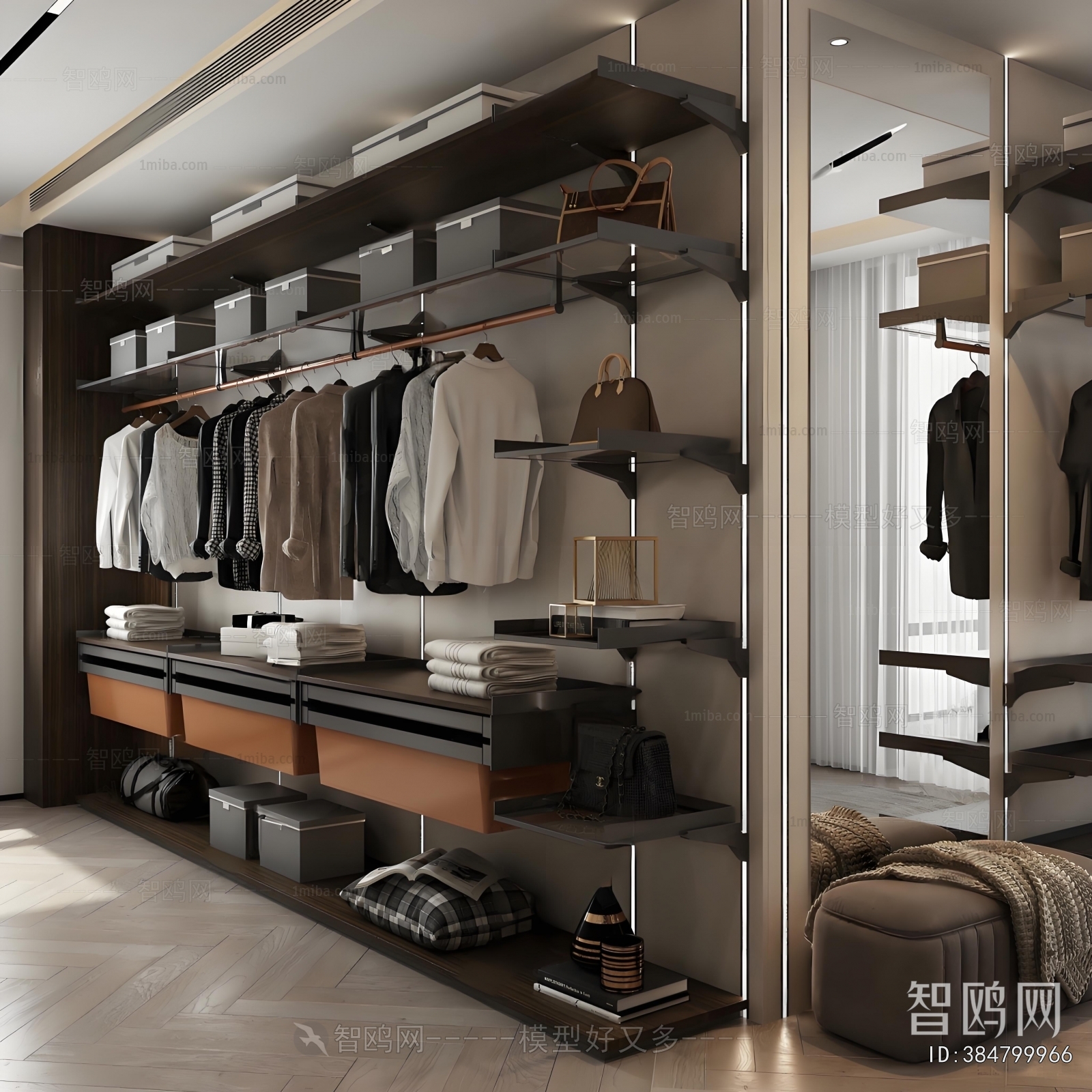 Modern Clothes Storage Area