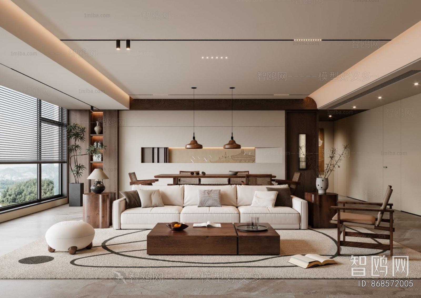 New Chinese Style A Living Room