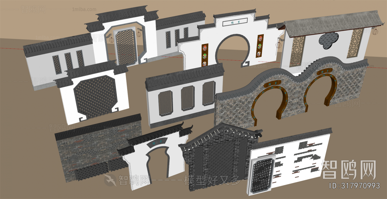 Chinese Style Landscape Wall