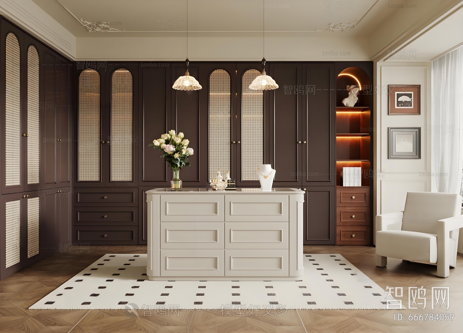 French Style Clothes Storage Area