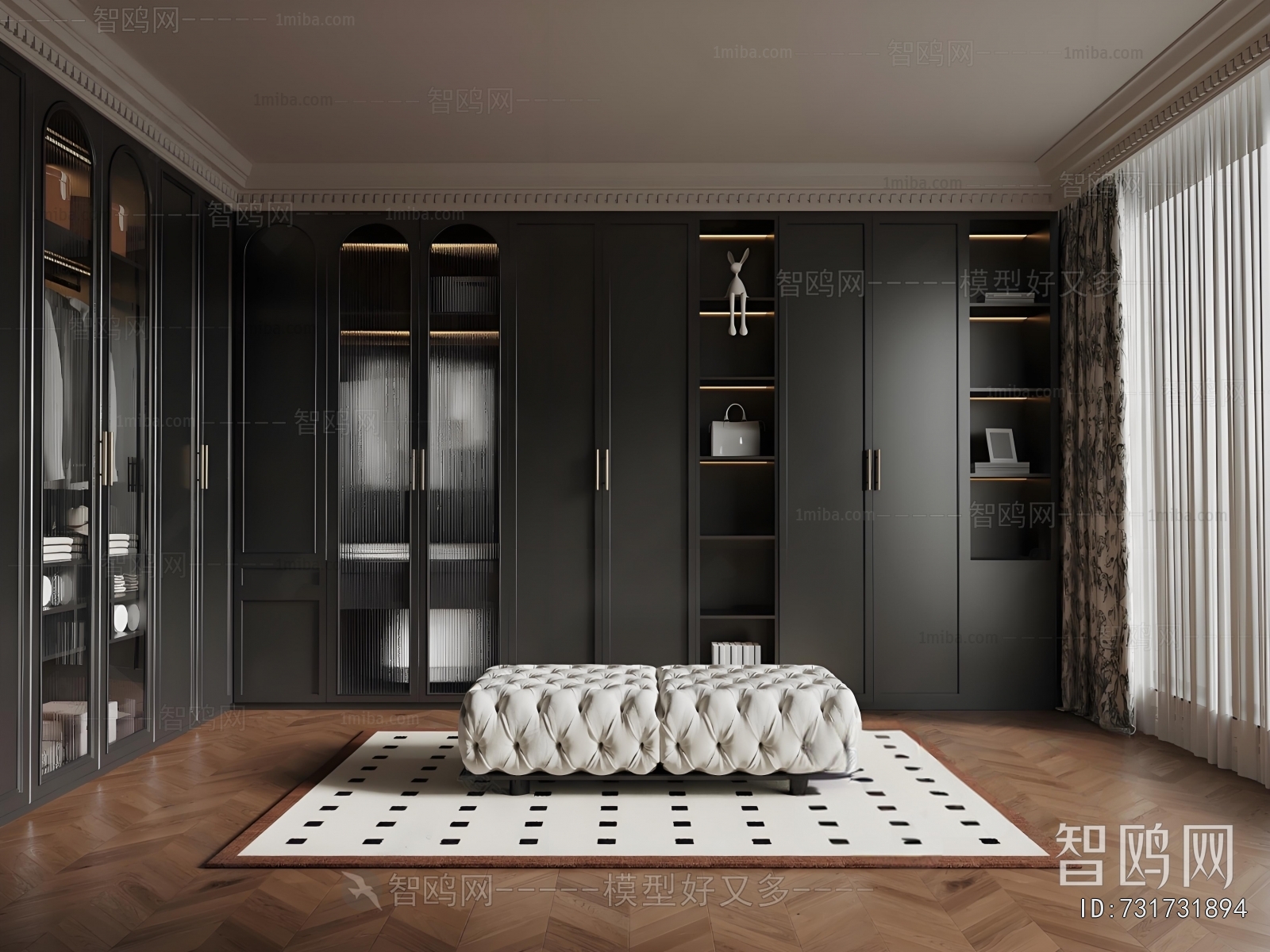 French Style Clothes Storage Area