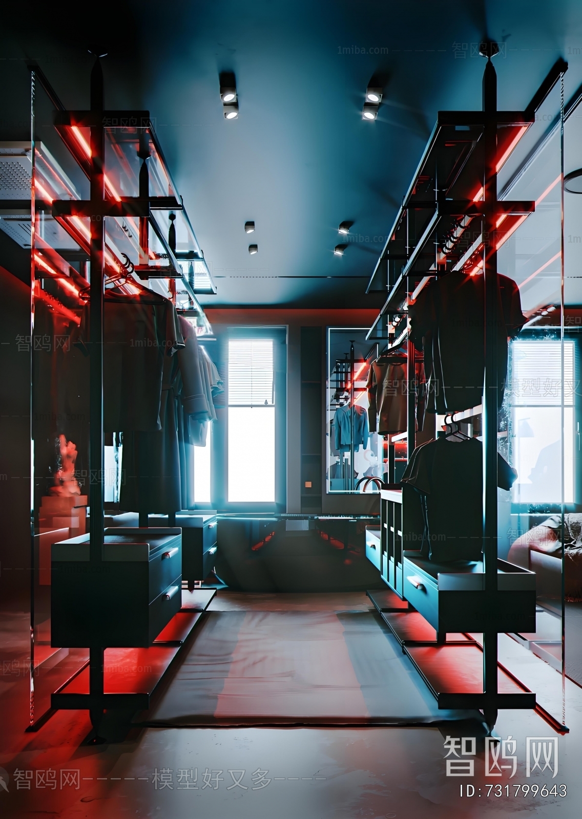 Modern Clothes Storage Area