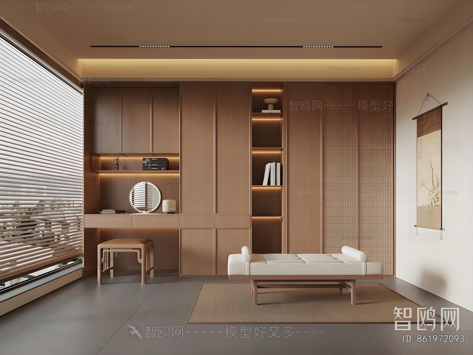 New Chinese Style Clothes Storage Area