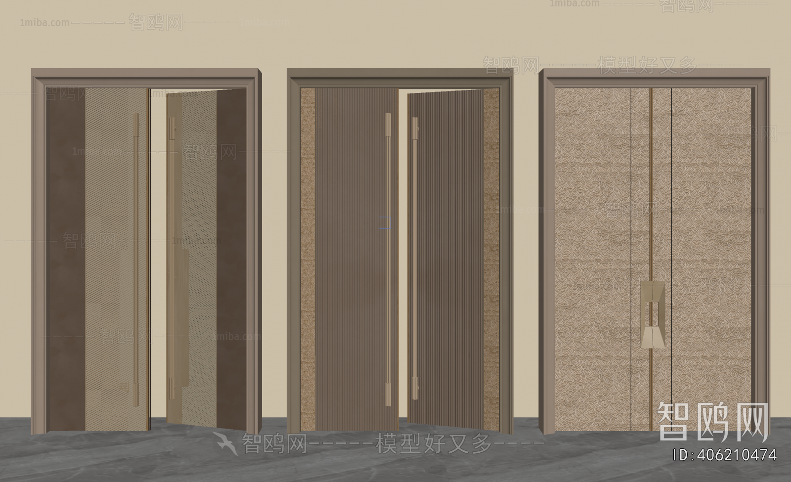 New Chinese Style Double Door