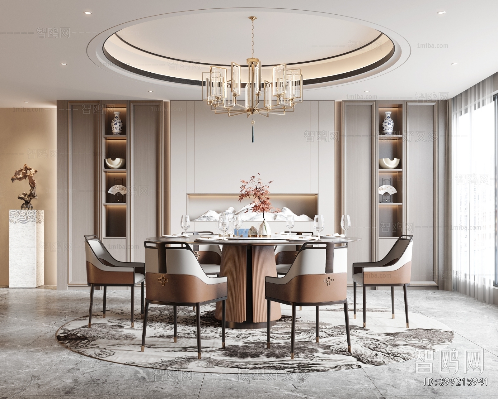 New Chinese Style A Living Room