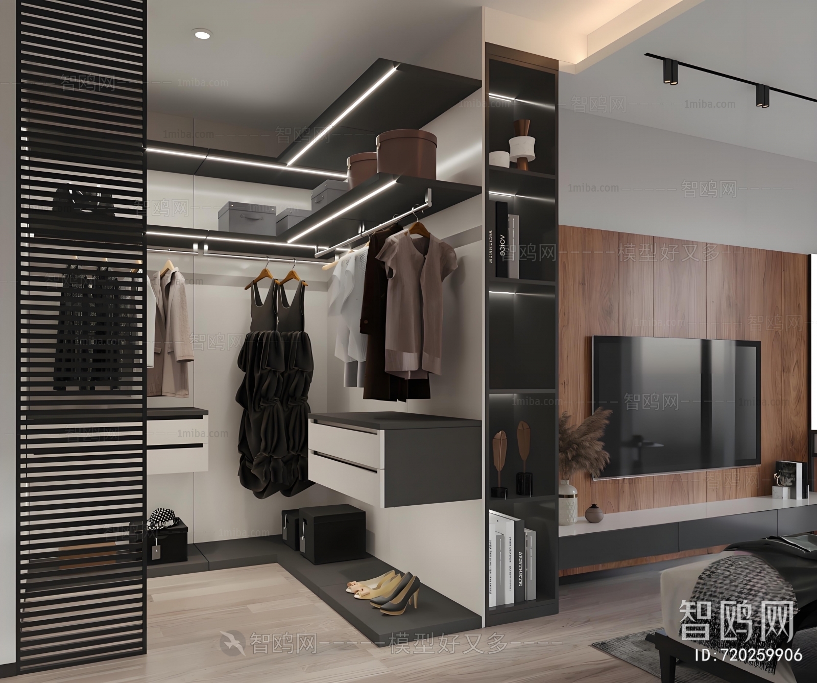 Modern Clothes Storage Area