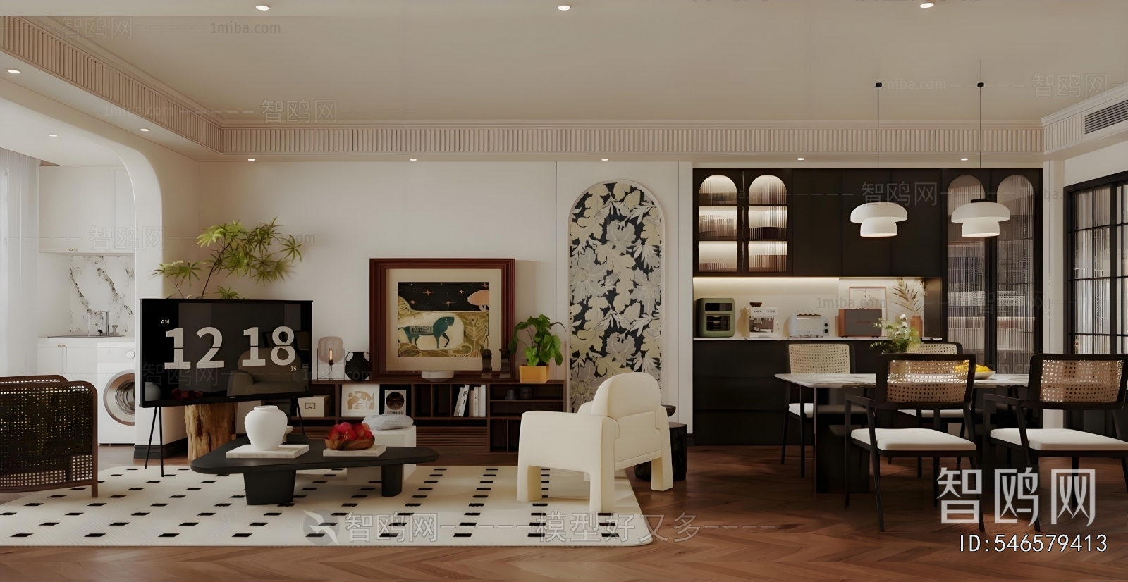 New Chinese Style A Living Room