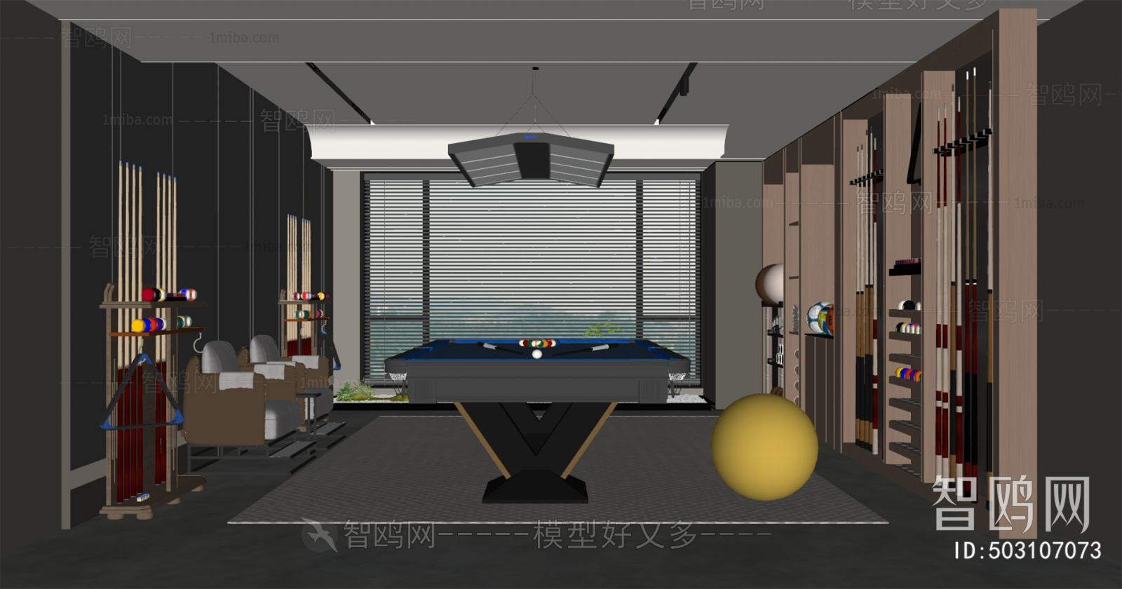 Modern Billiards Room