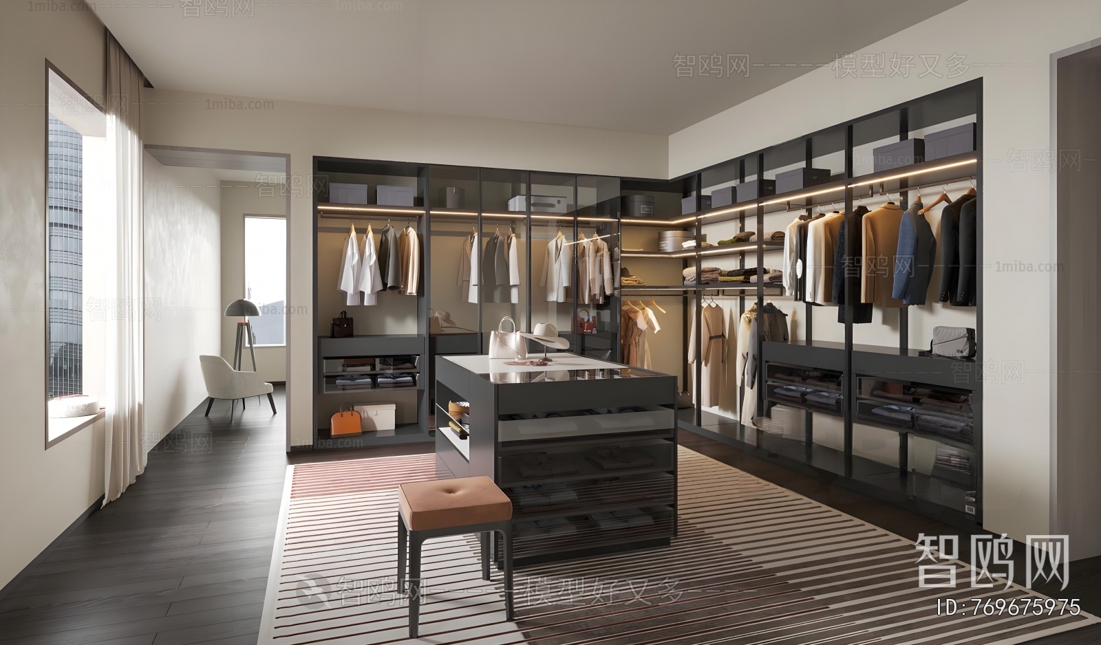 Modern Clothes Storage Area