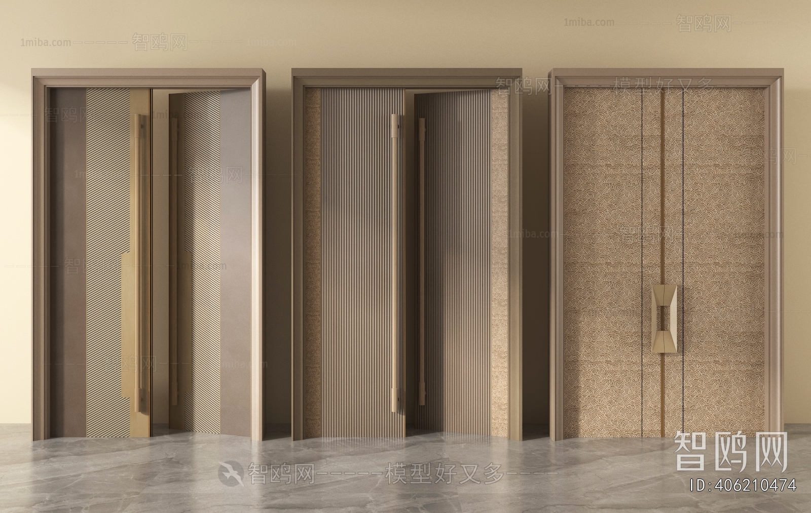 New Chinese Style Double Door