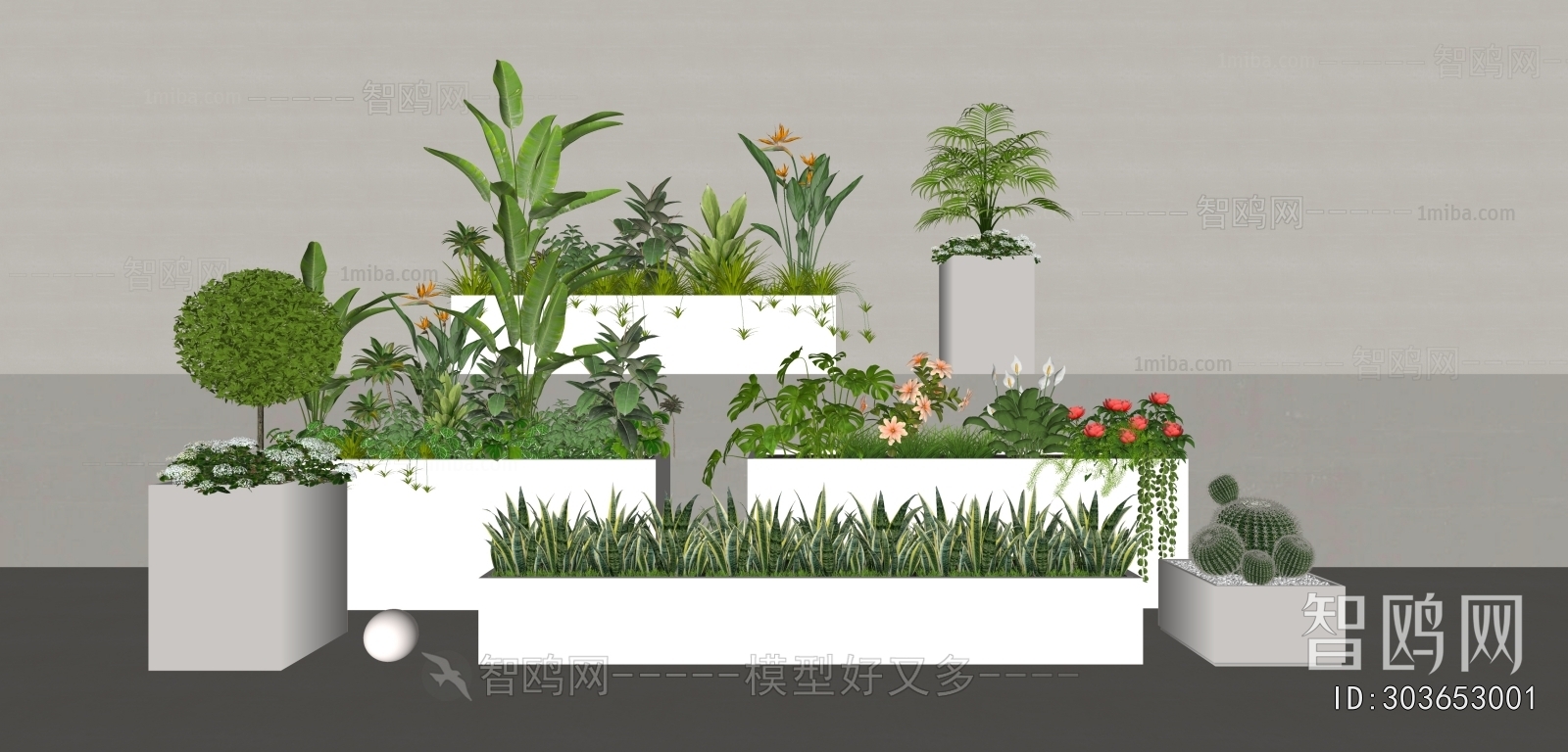 Modern Flower Bed, Flower Bowl, Flower Box