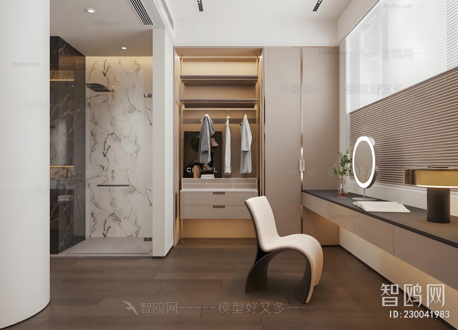 Modern Clothes Storage Area