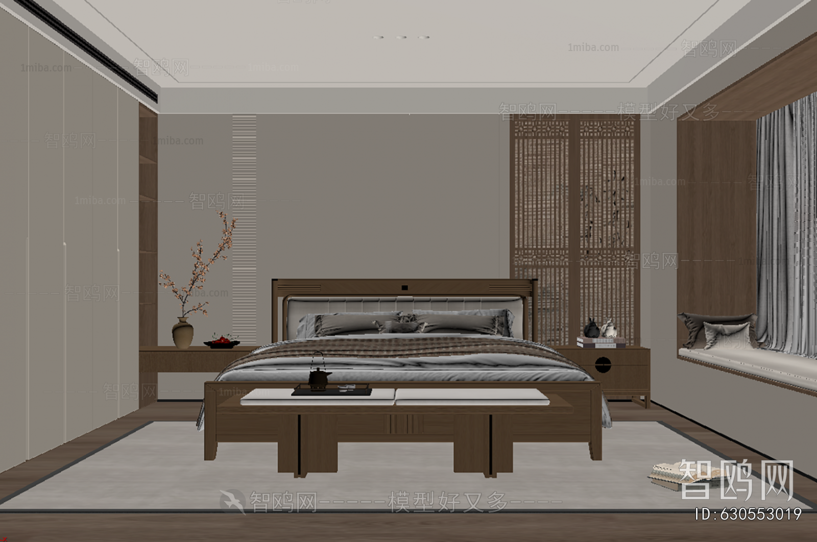 New Chinese Style Bedroom