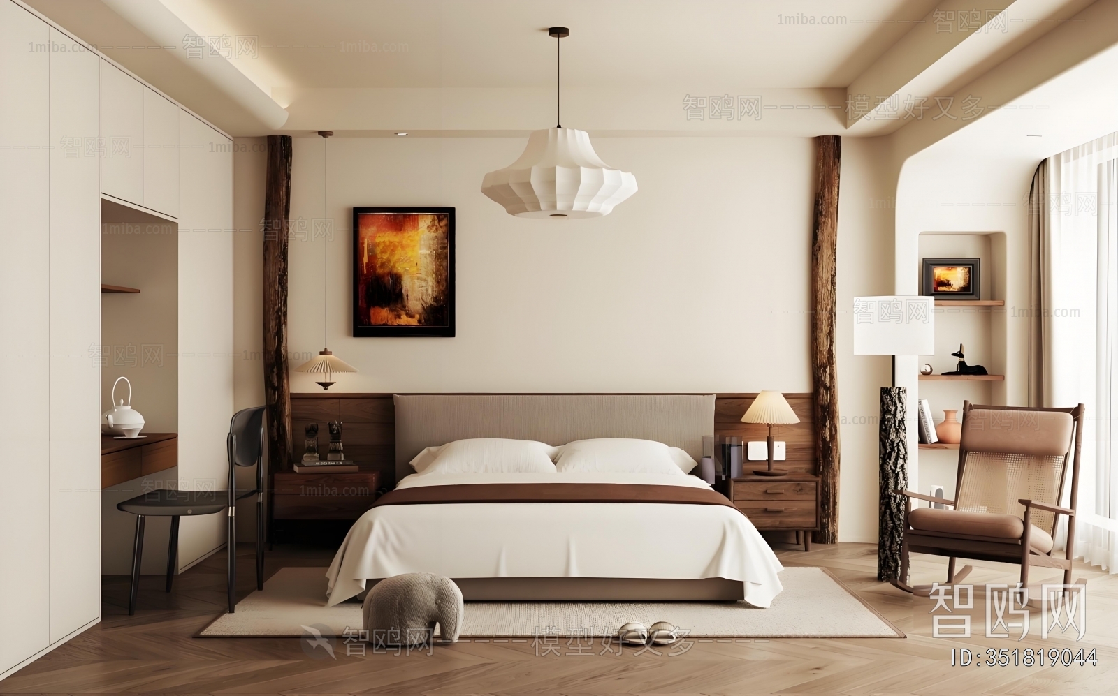 Wabi-sabi Style Bedroom