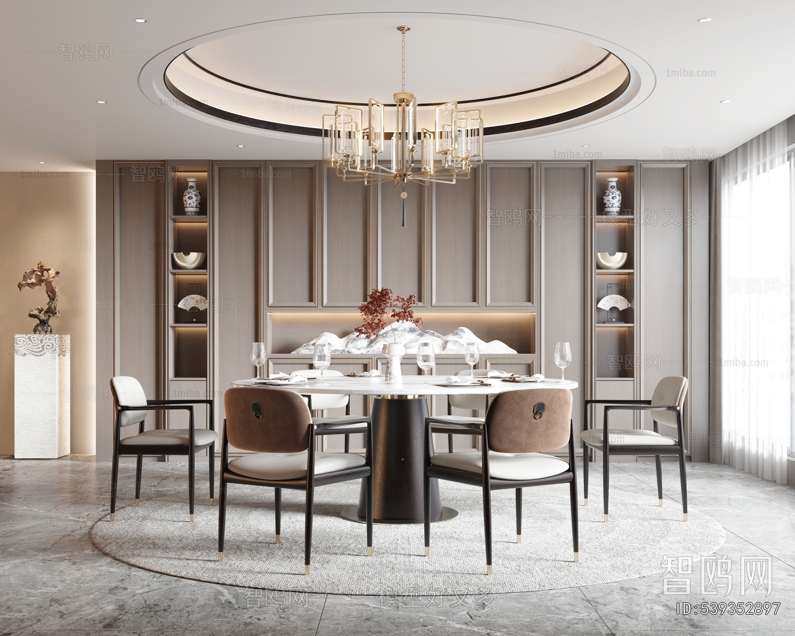 New Chinese Style Dining Room