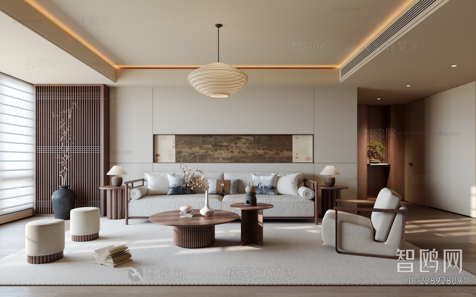 New Chinese Style A Living Room