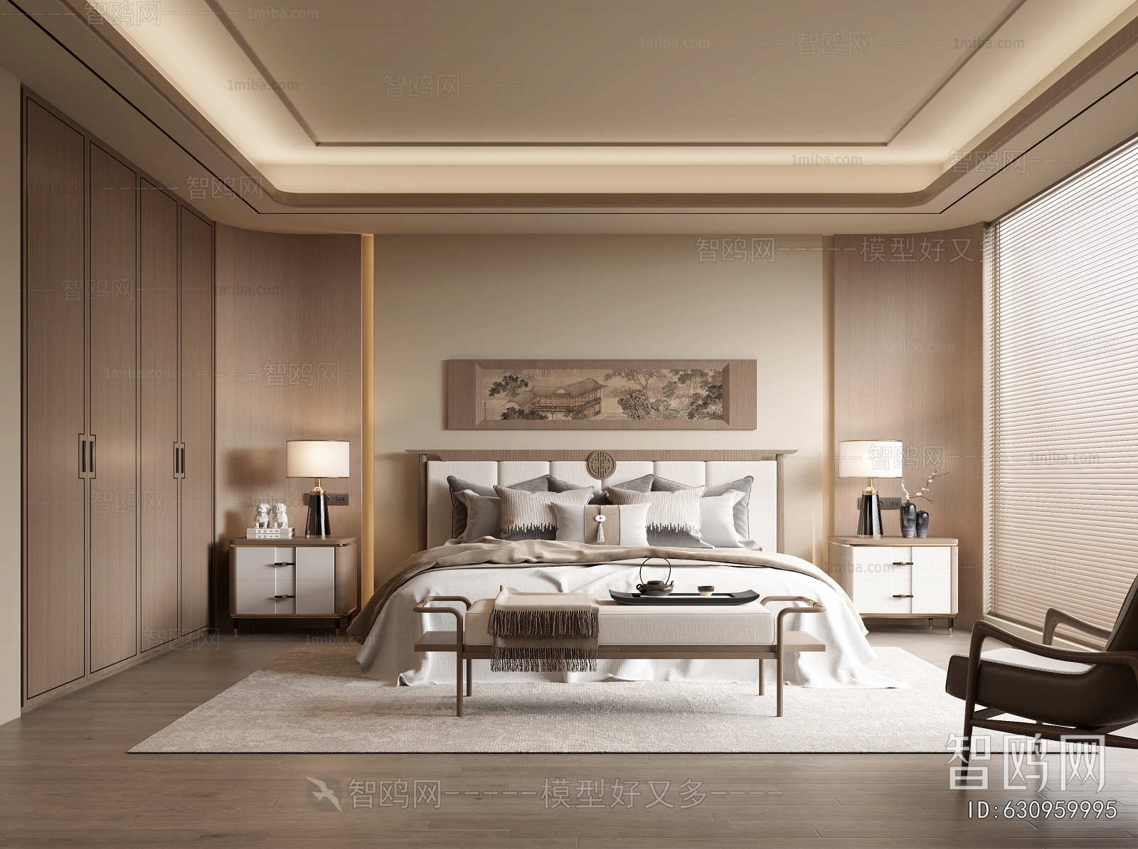 New Chinese Style Bedroom