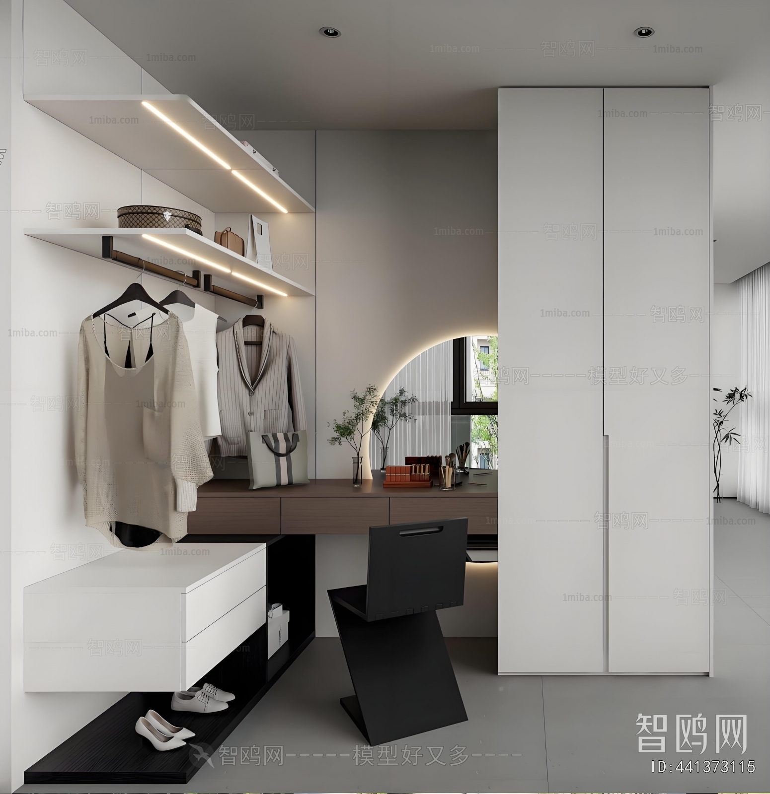Modern Clothes Storage Area
