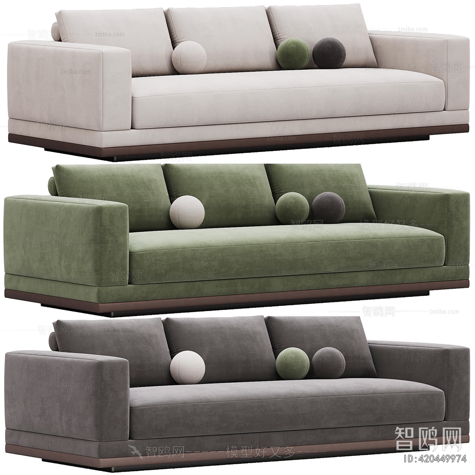 Modern Three-seat Sofa