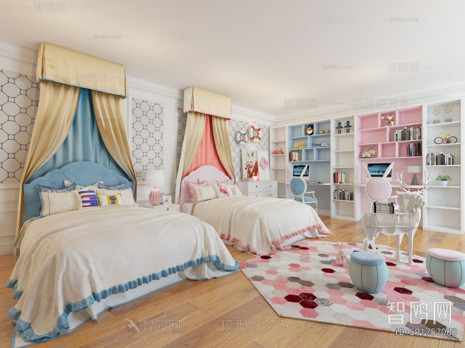 Simple European Style Children's Room