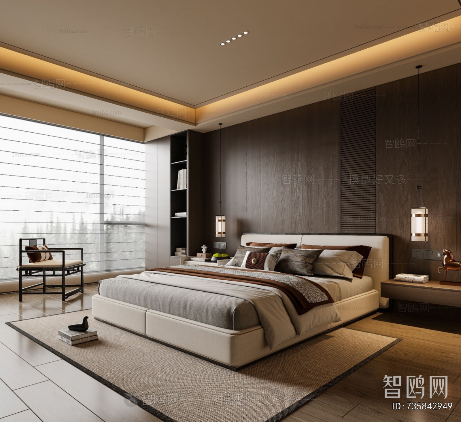 New Chinese Style Bedroom