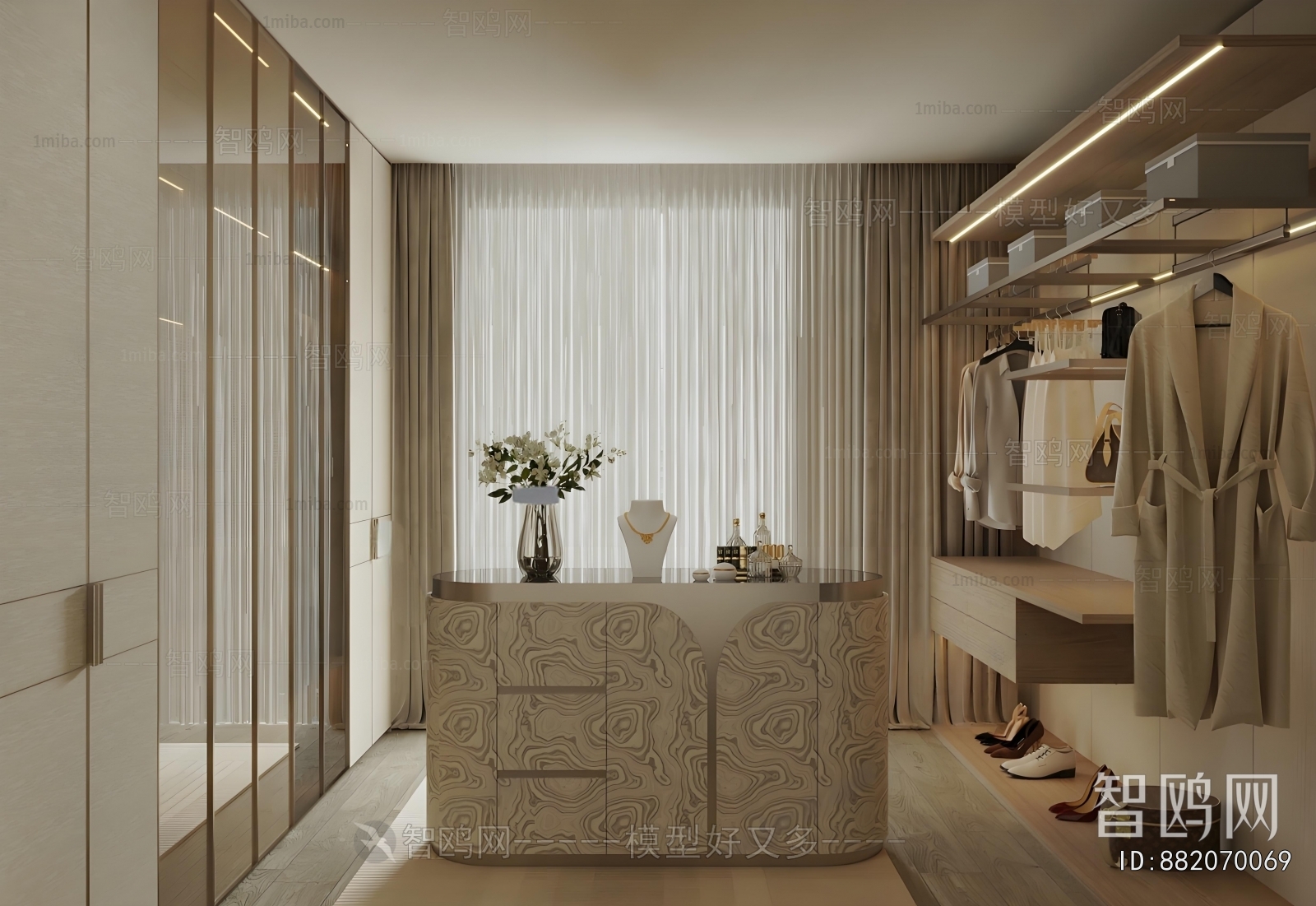 Modern Clothes Storage Area