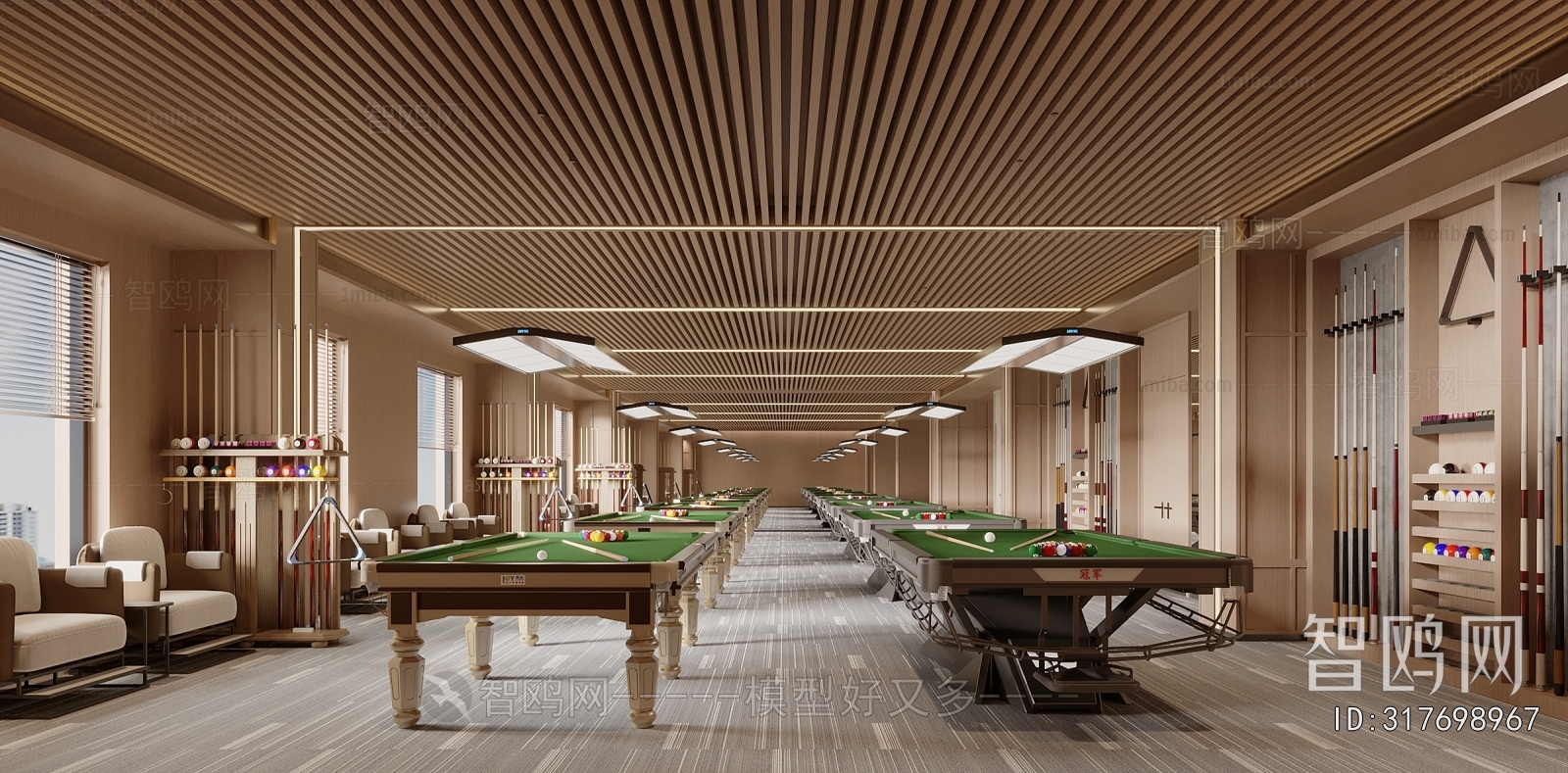 Modern Billiard Room