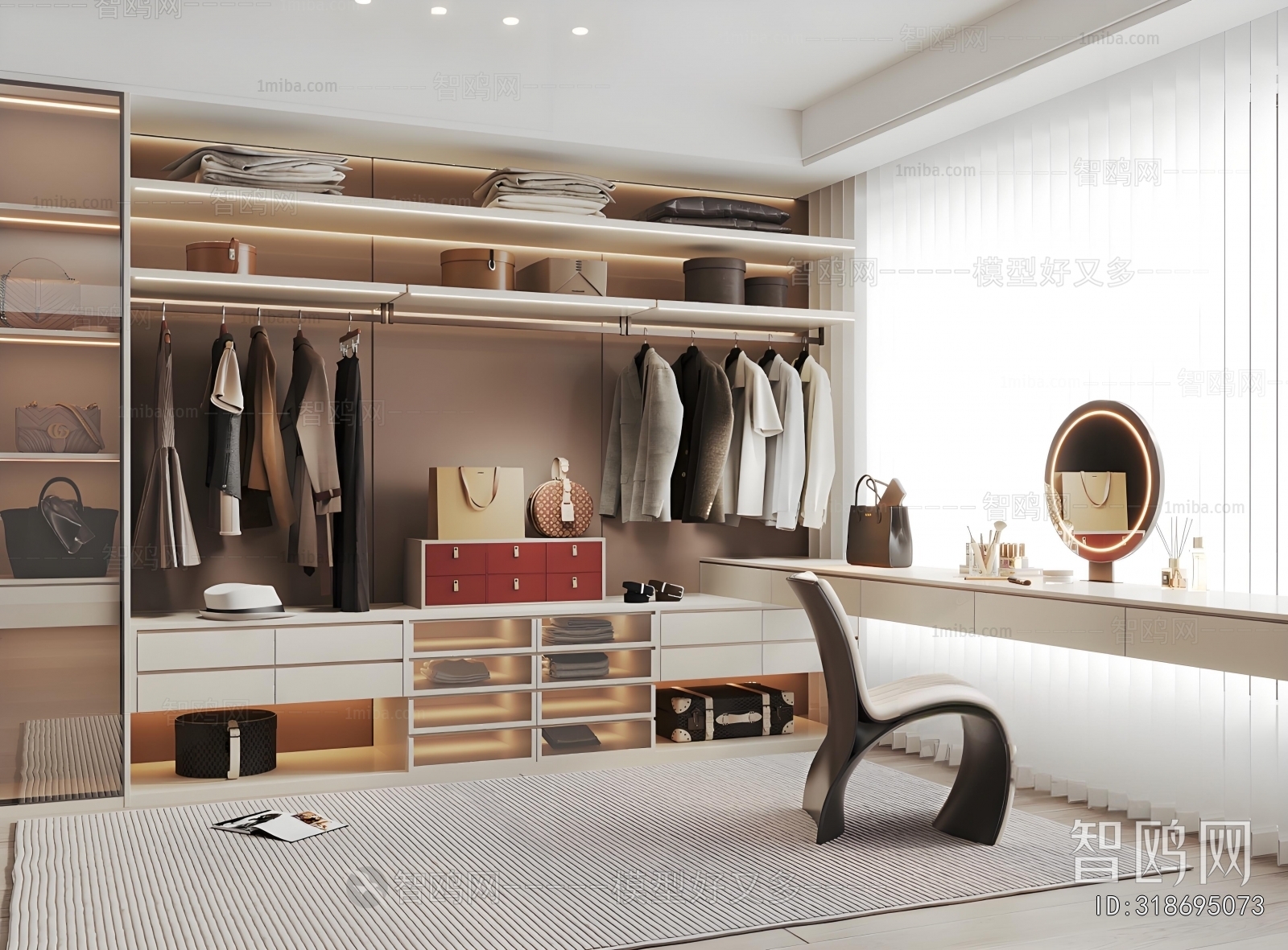 Modern Clothes Storage Area