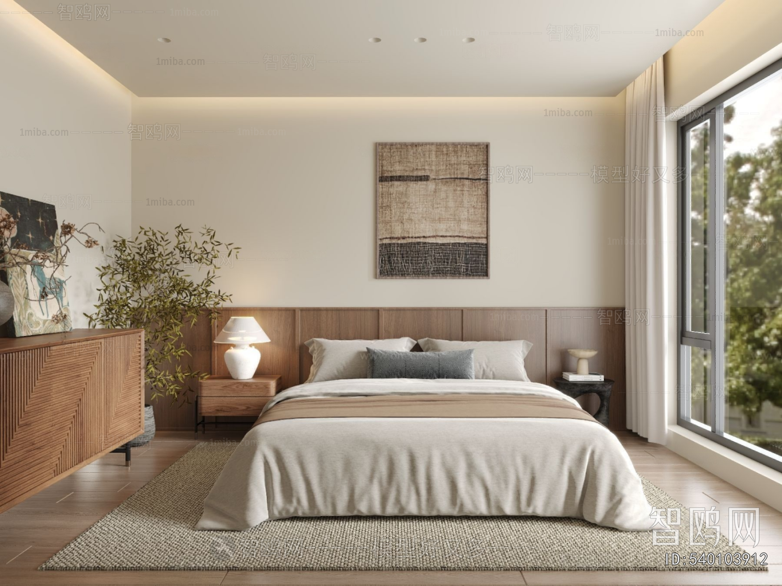 Wabi-sabi Style Bedroom