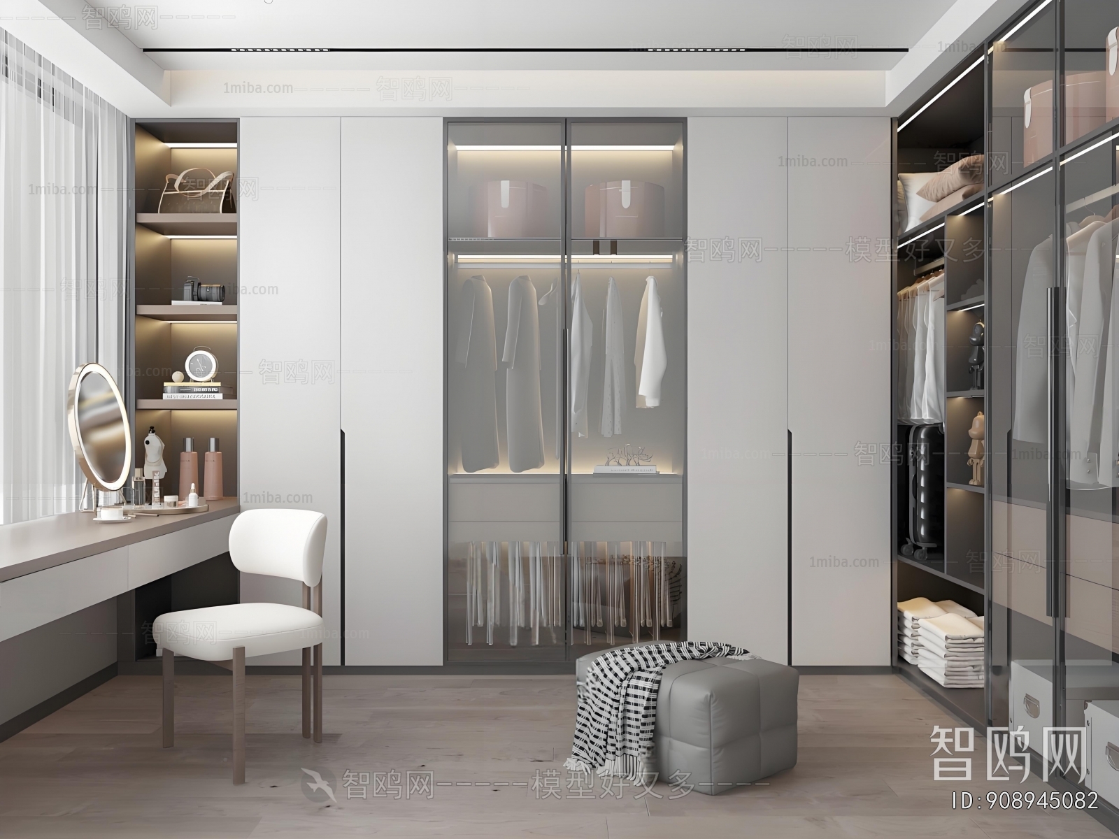 Modern Clothes Storage Area