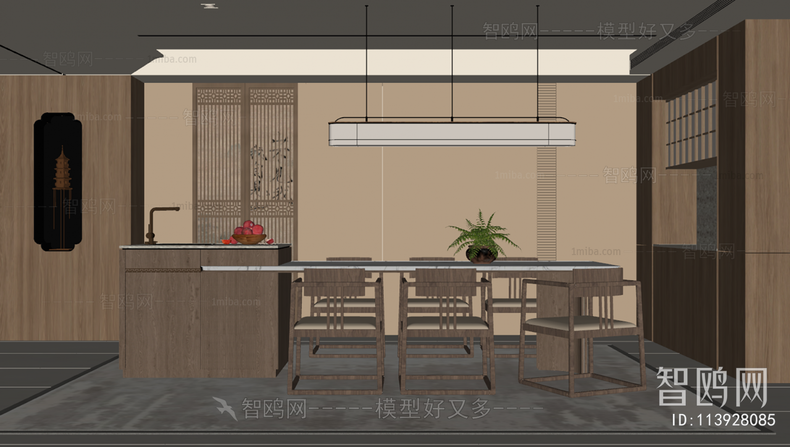 New Chinese Style Dining Room
