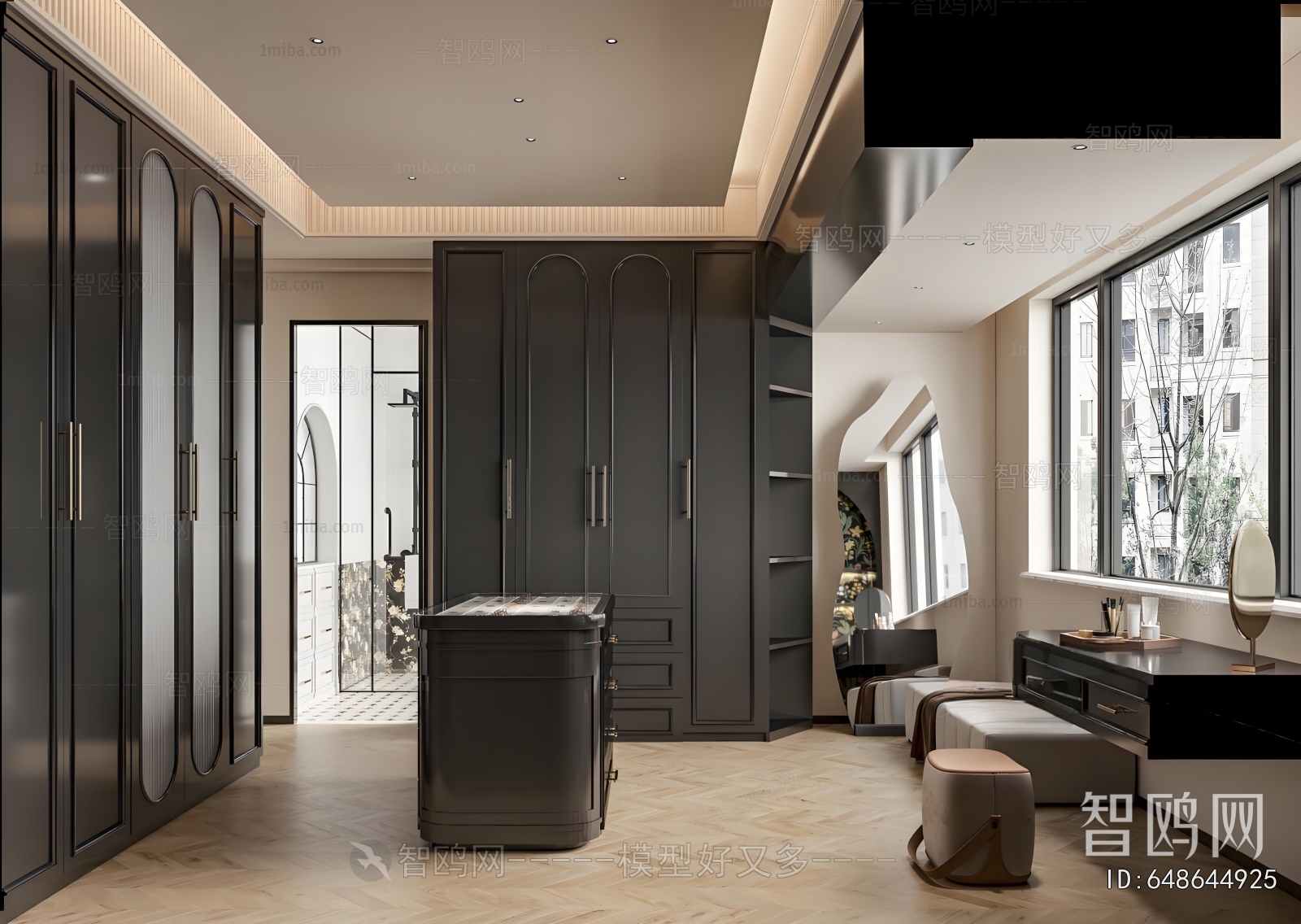 French Style Clothes Storage Area