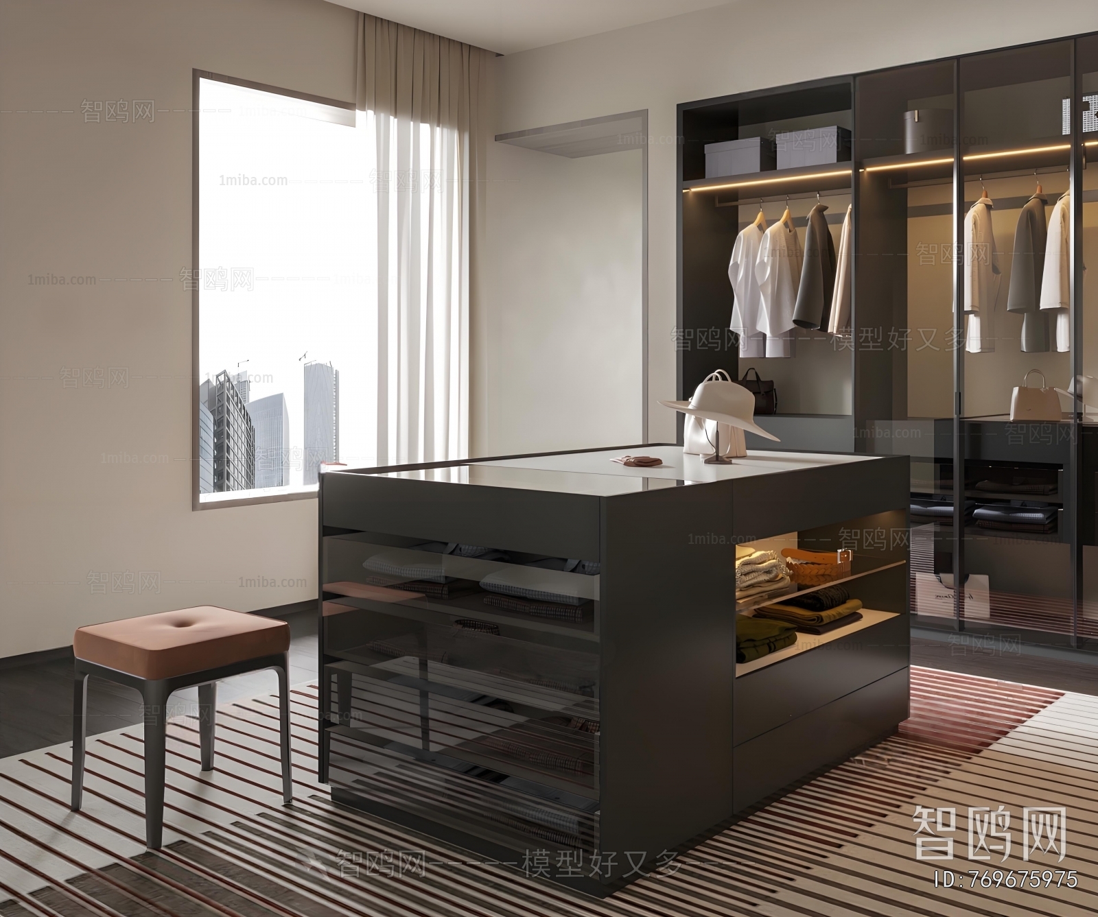 Modern Clothes Storage Area