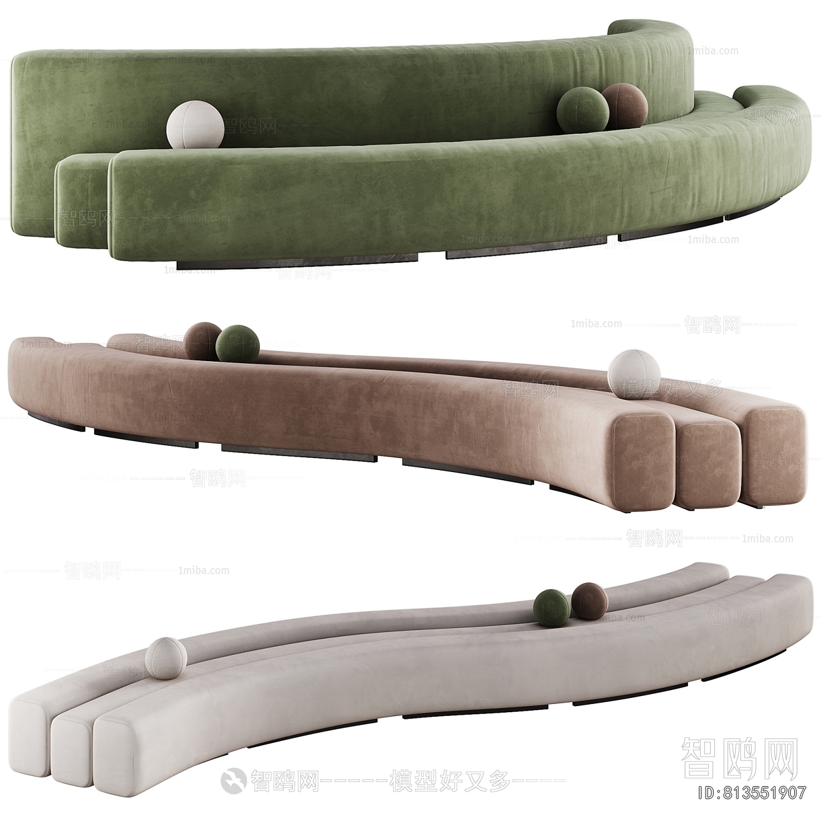 Modern Curved Sofa