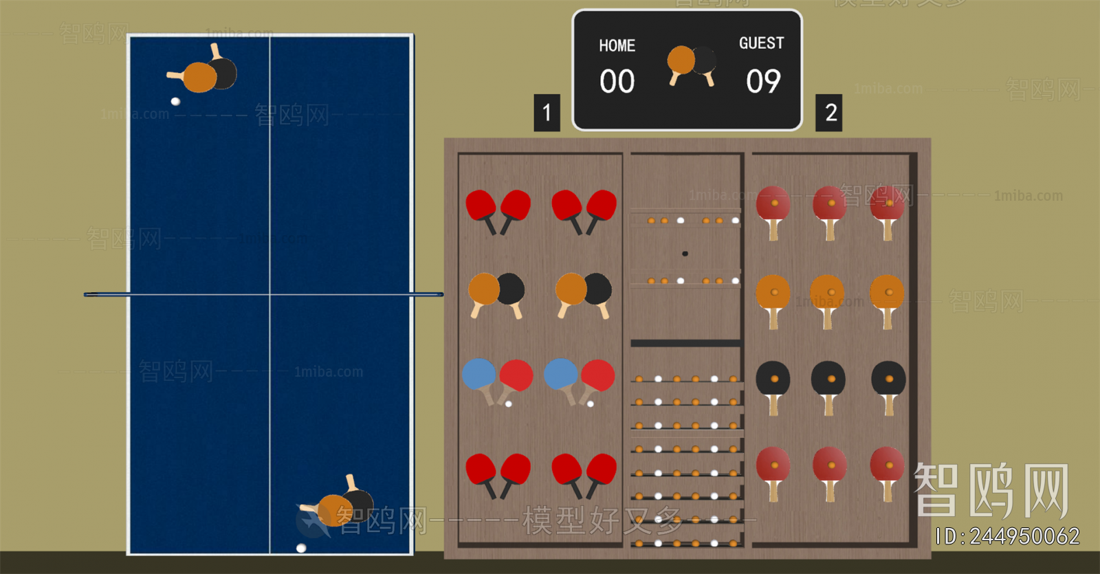 Modern Table-tennis Table