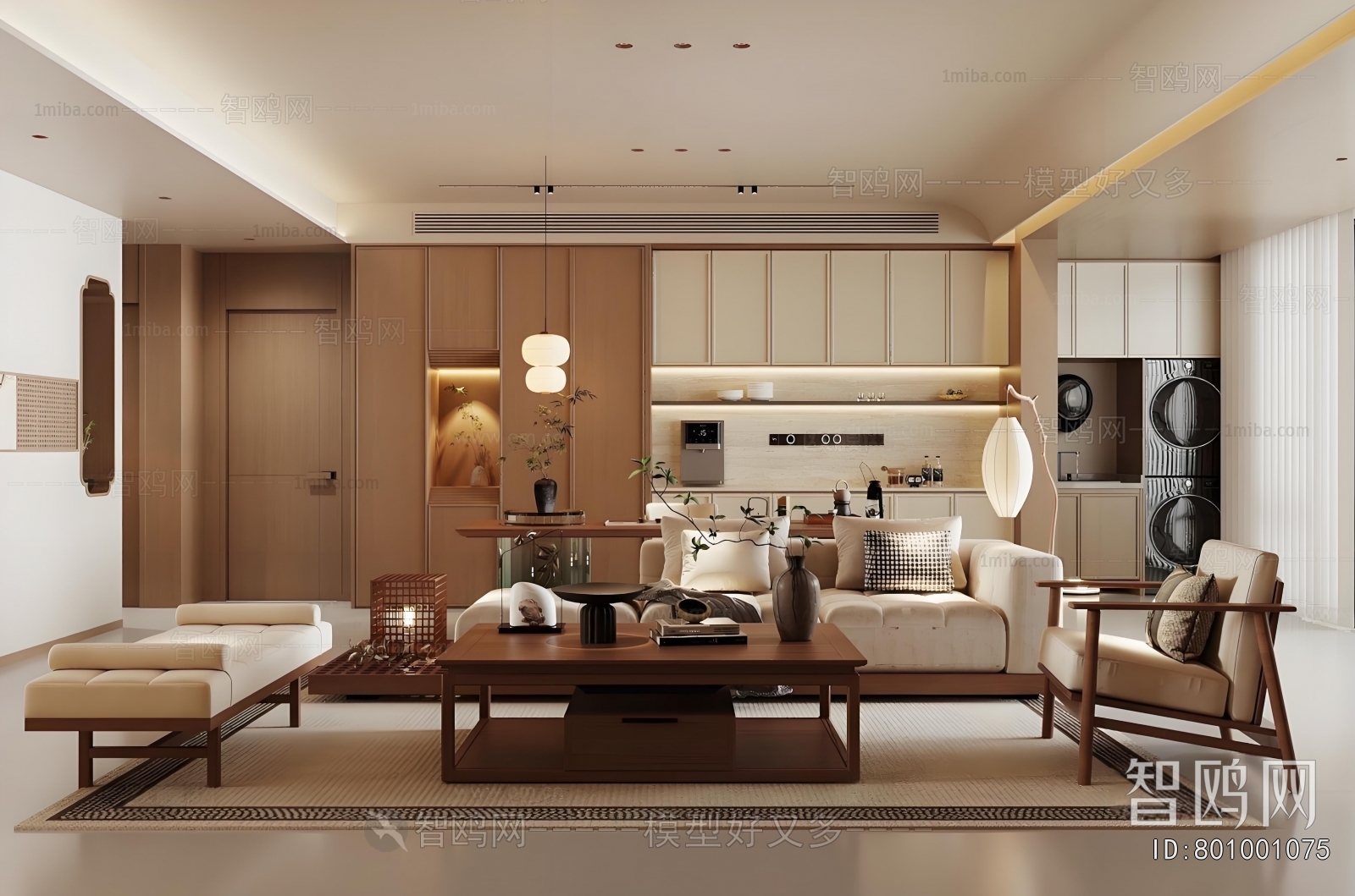 New Chinese Style A Living Room