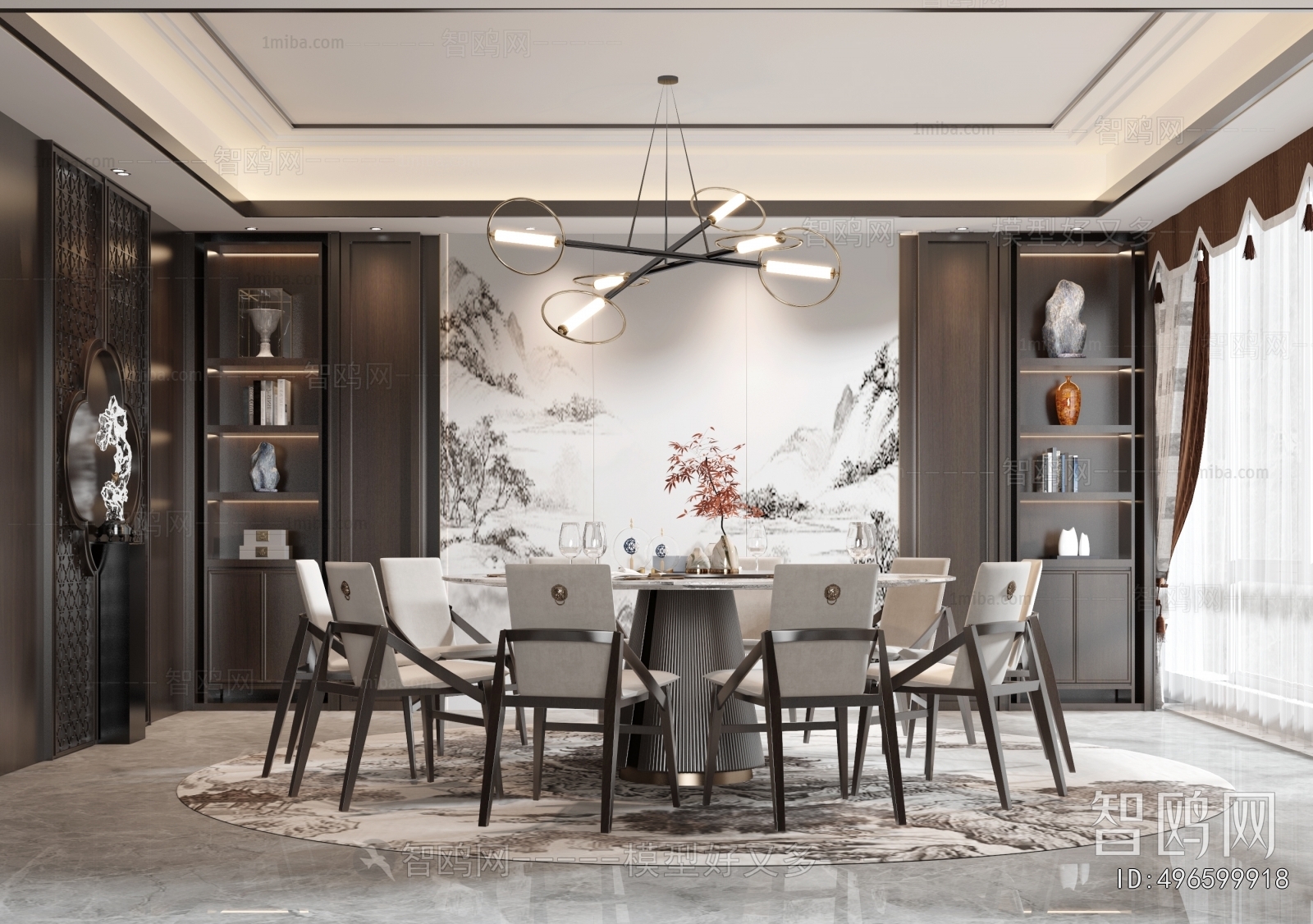 New Chinese Style Dining Room