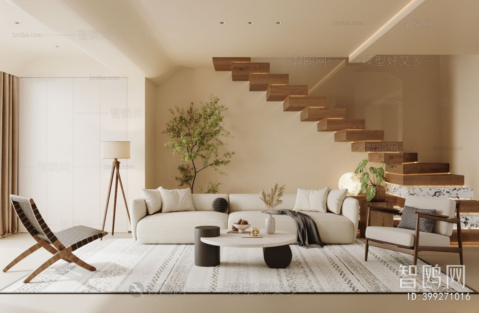 Wabi-sabi Style A Living Room