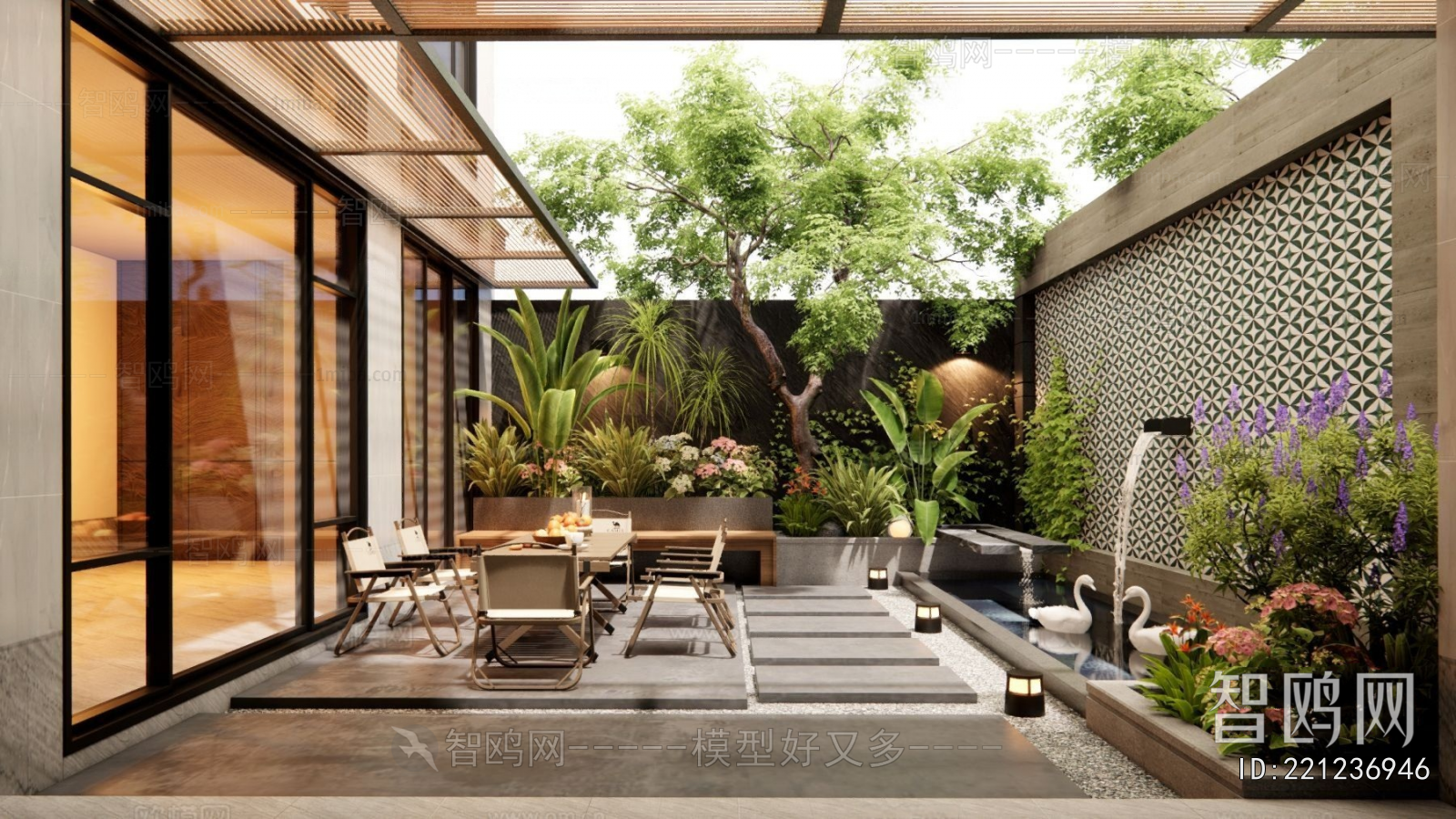Modern Courtyard/landscape