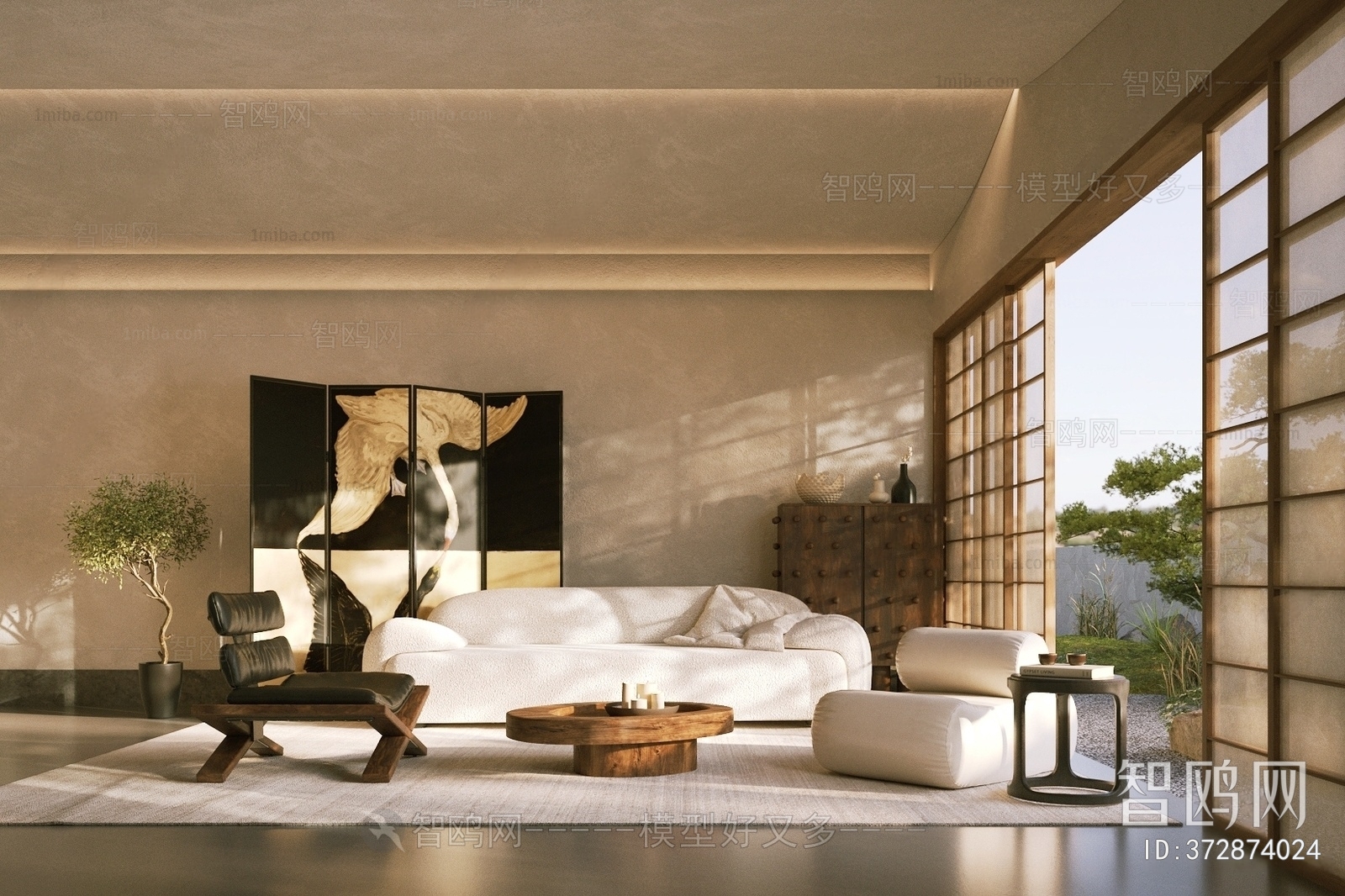 Wabi-sabi Style A Living Room