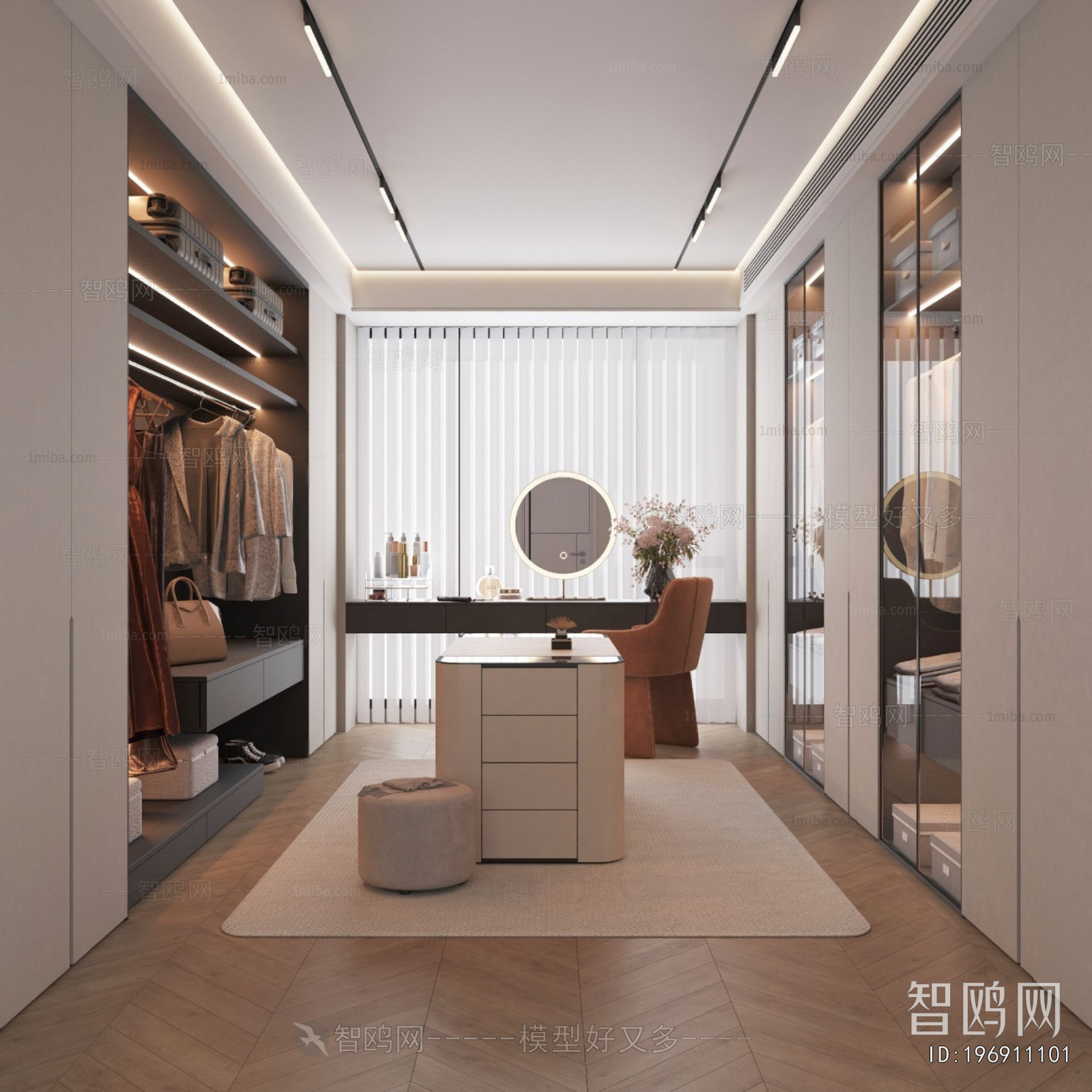 Modern Clothes Storage Area