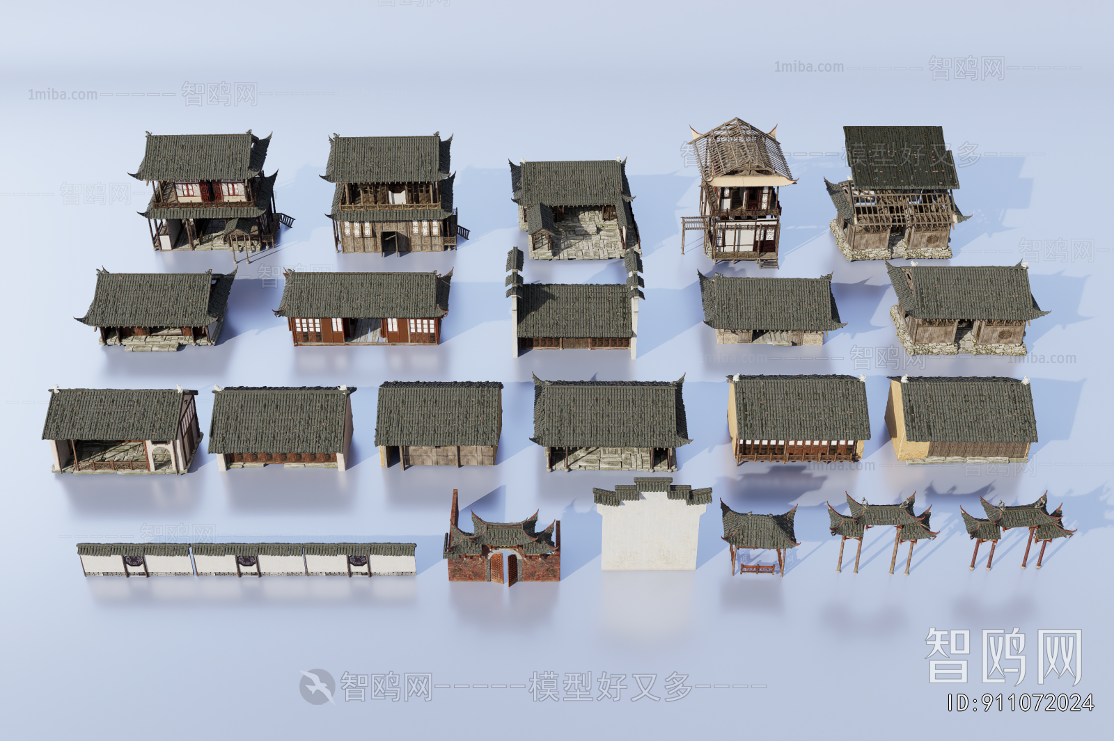 Chinese Style Ancient Architectural Buildings