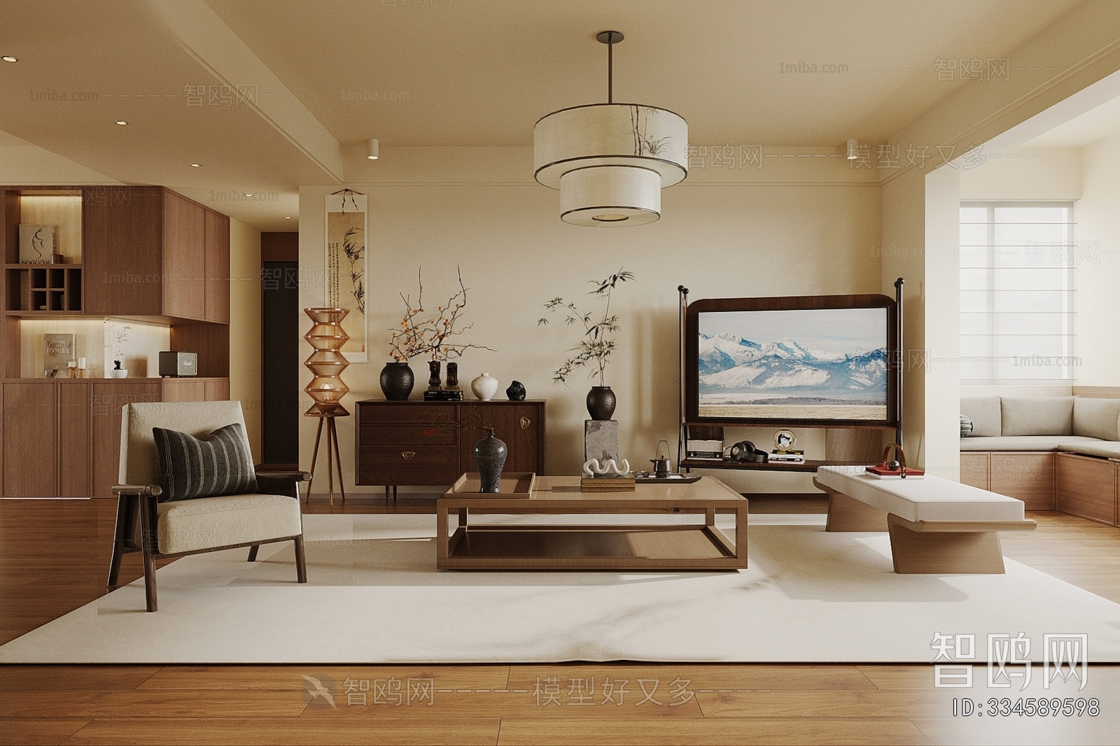 New Chinese Style A Living Room