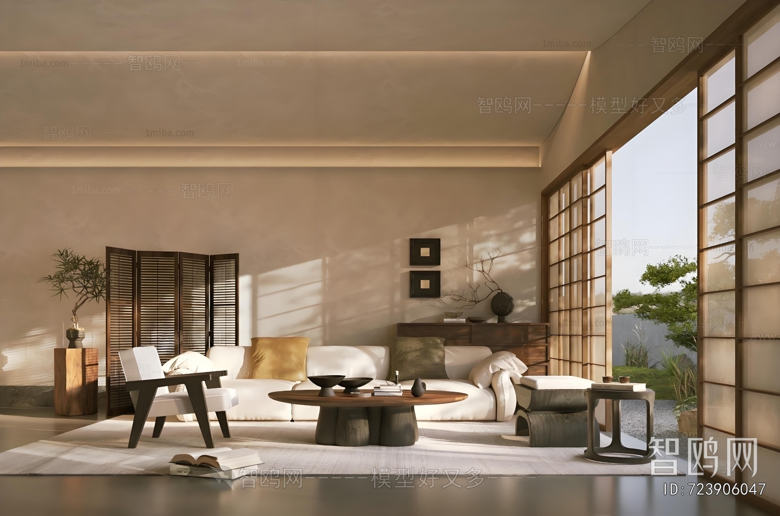 Wabi-sabi Style A Living Room