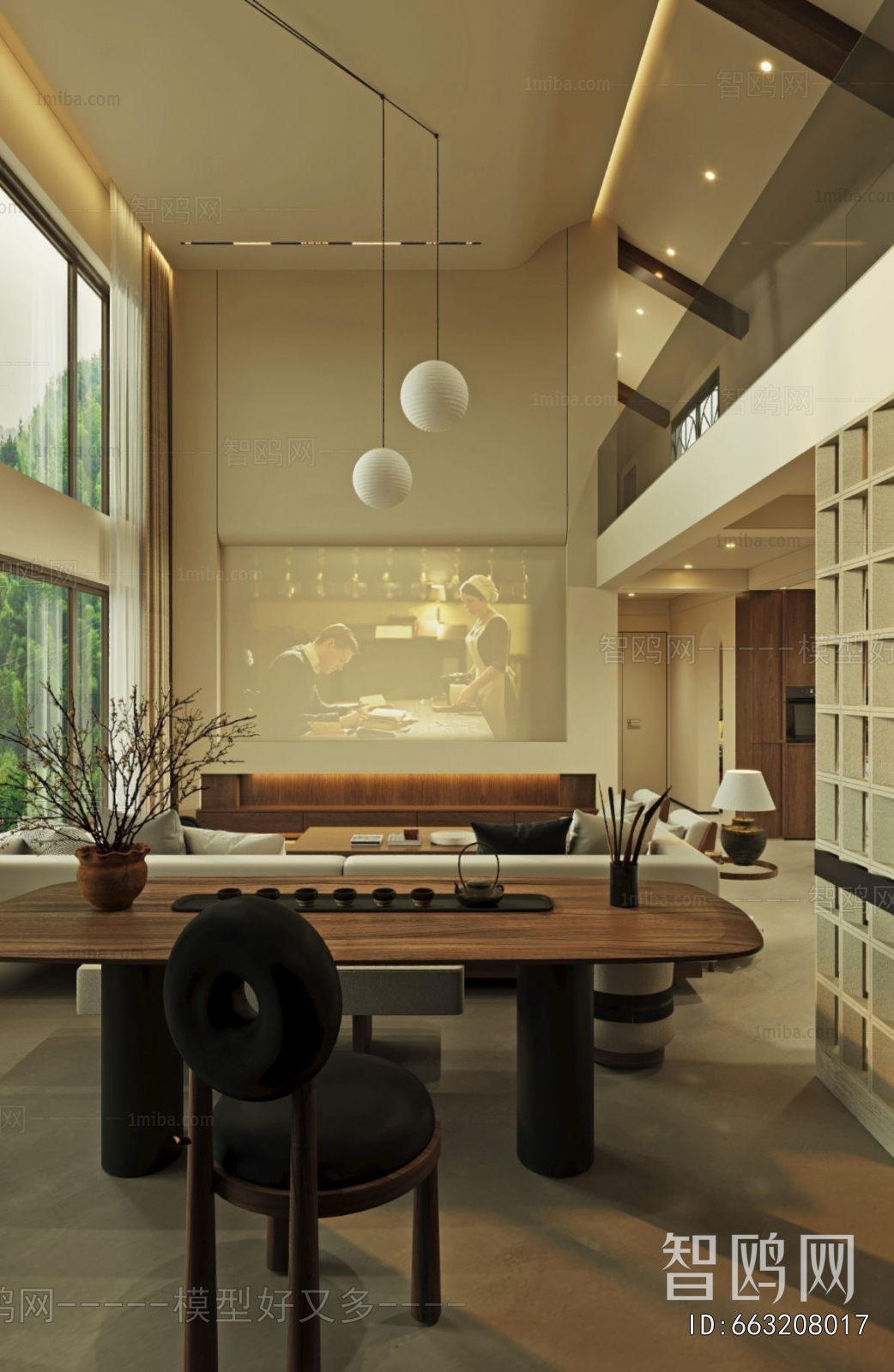 Wabi-sabi Style A Living Room