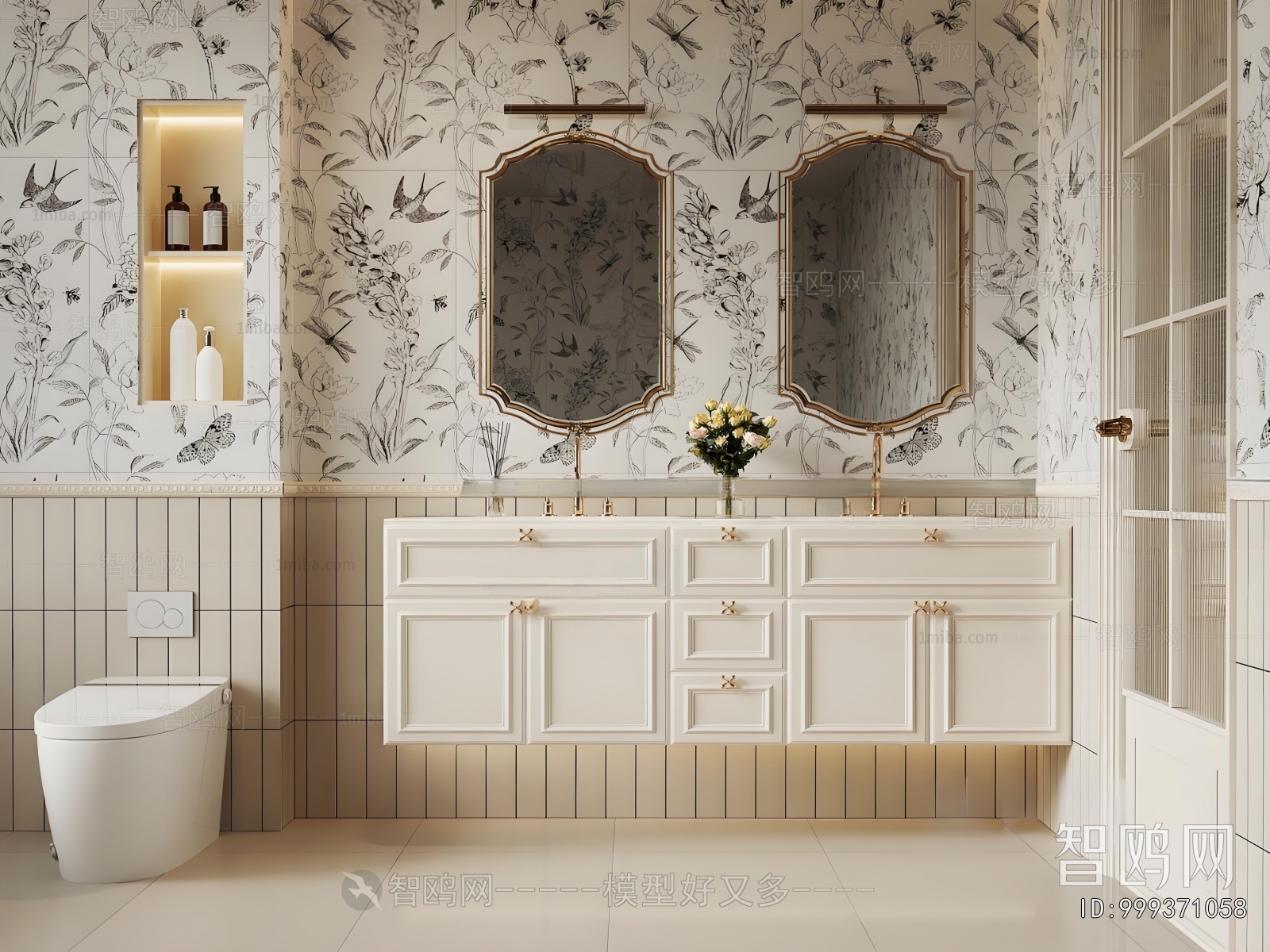 French Style Bathroom Cabinet