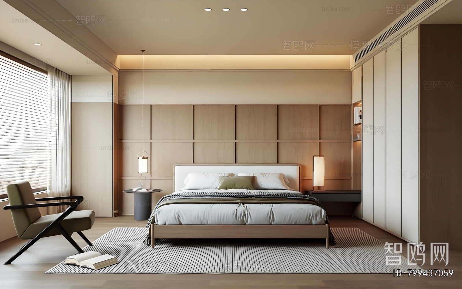 New Chinese Style Bedroom