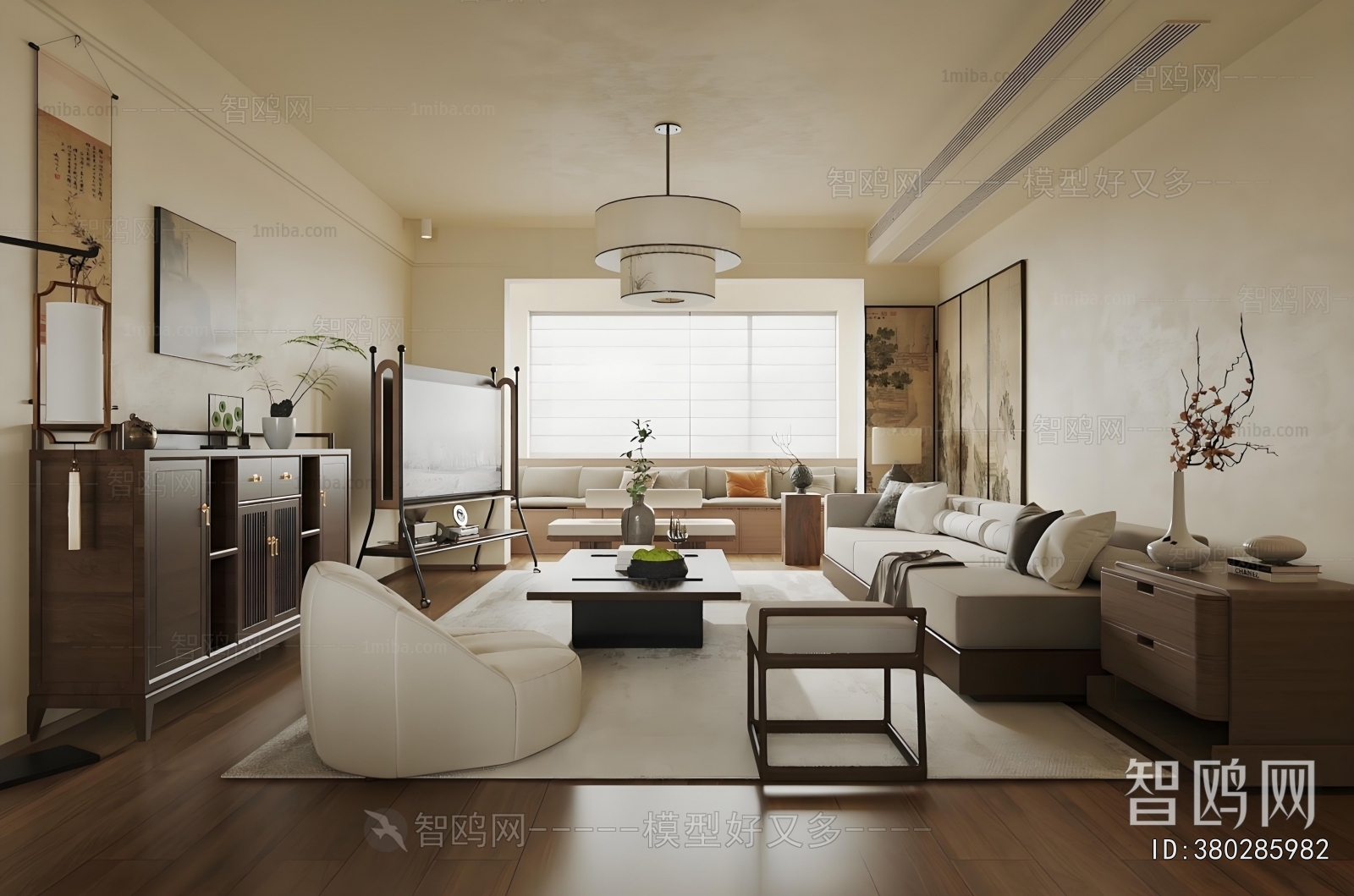 New Chinese Style A Living Room